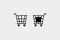 Shopping trolleys symbol vector illustration.Â  Trolley icon. Delivery service logo.